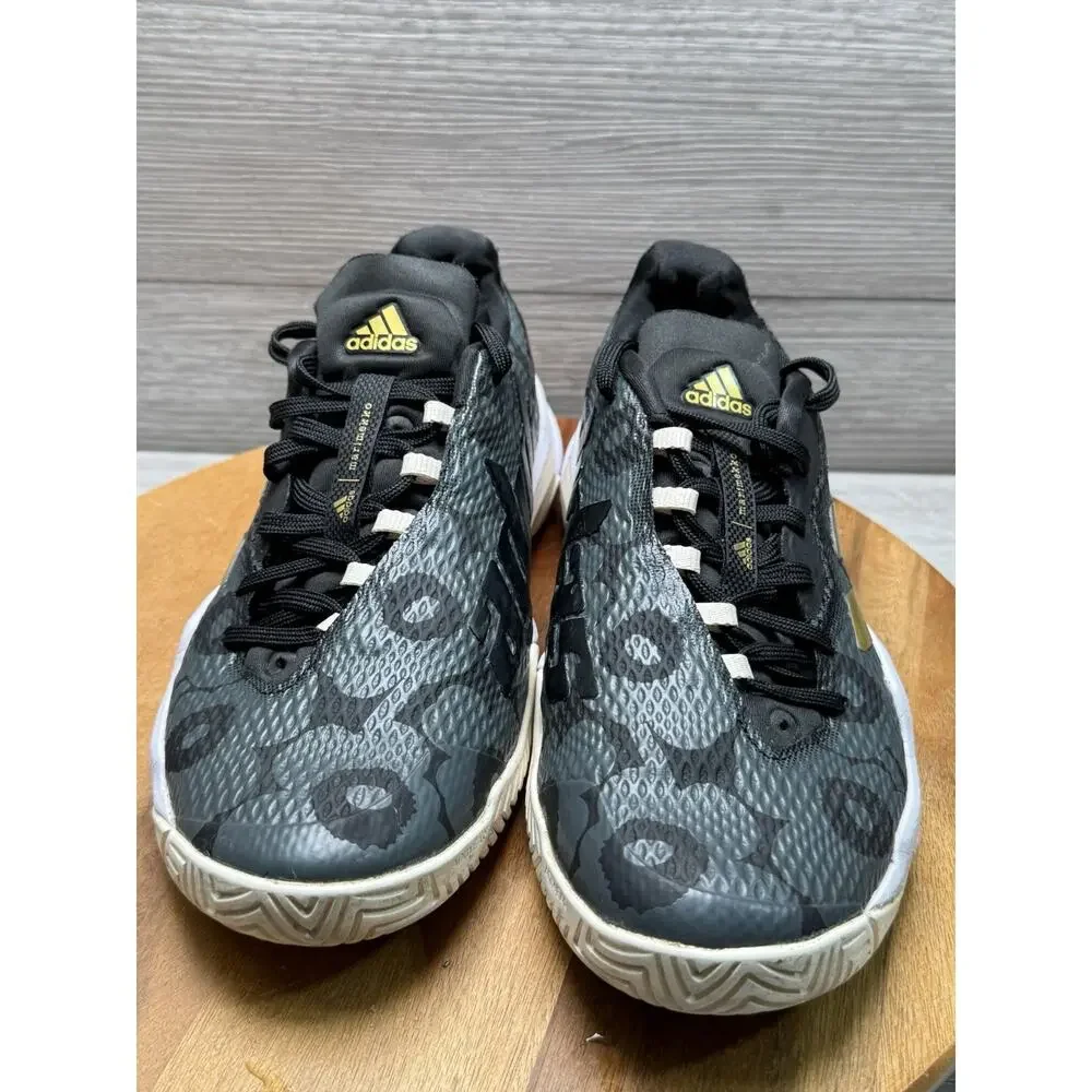 Adidas Women's Barricade 12 Tennis Shoe 6.5 Black/Gold Metallic/Carbon